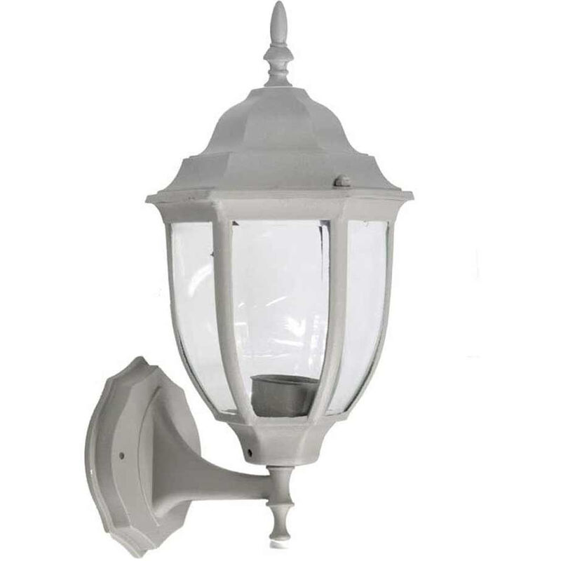 Image of Vetrineinrete - Lanterna da giardino stile retrò lampada a parete antica applique a muro per illuminazione esterni ed interni