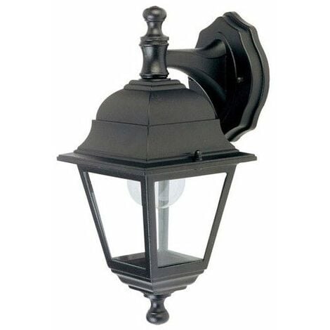 Lanterna da Giardino Supporto Alto Nero
