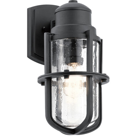 Lanterna da parete Elstead Suri da esterno 1 luce, nero strutturato, IP44, E27