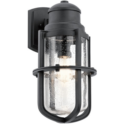 Lanterna da parete Elstead Suri da esterno 1 luce, nero strutturato, IP44, E27
