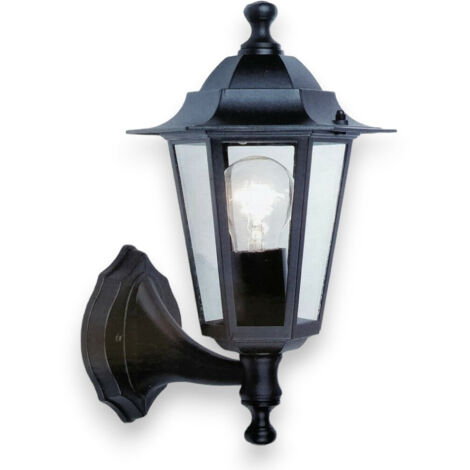 Lanterna da parete in alluminio con sei facce per illuminazione esterna