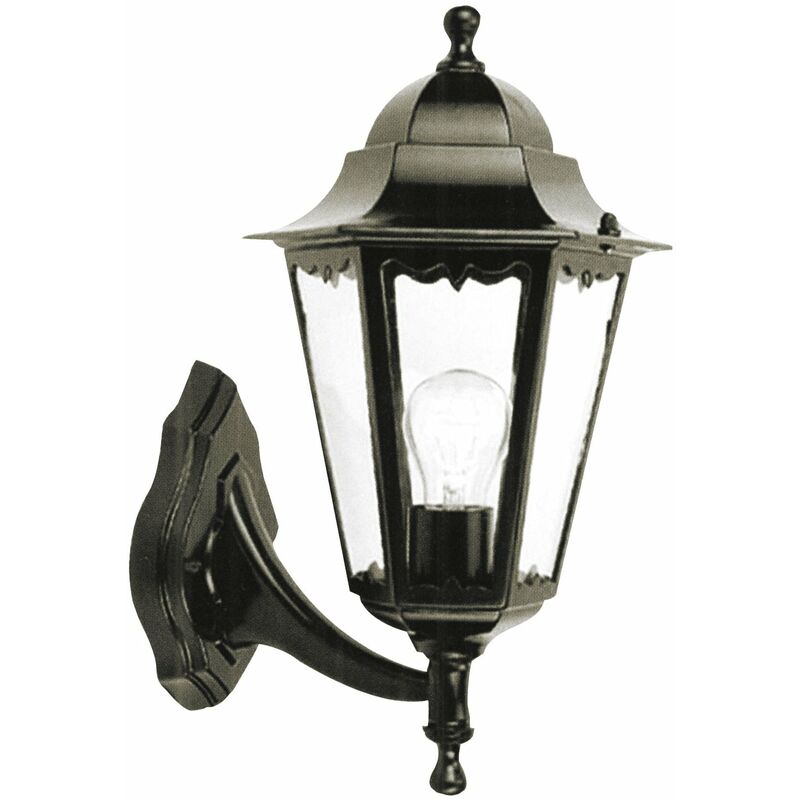 Lanterna alluminio minerva con braccio 22x22x38h illuminazione esterno lampione Fraschetti