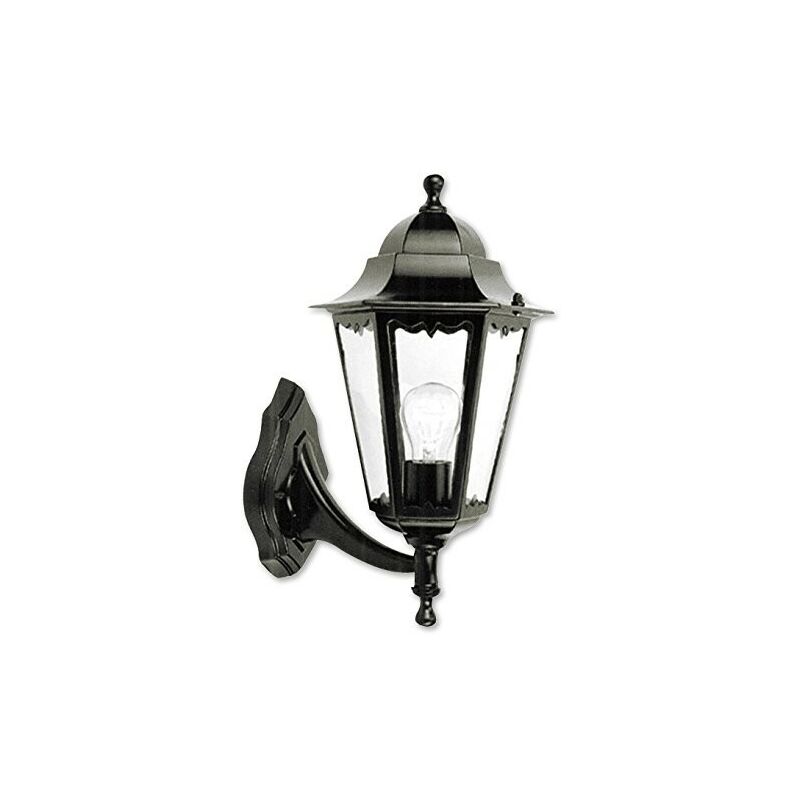 Lanterna alluminio minerva con braccio 22x22x38h illuminazione esterno lampione Fraschetti