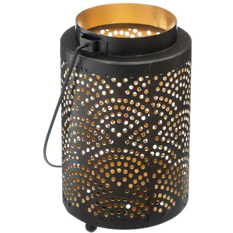 Lanterna di design in metallo H13cm - Modello d nero - Atmosphera créateur d'intérieur