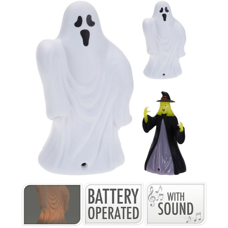Image of Lanterna di Halloween da 14 cm con modelli led e sonori assortiti.