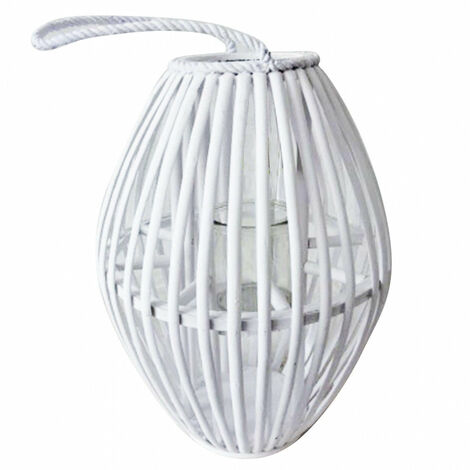 Lanterna Gisele in Vimini Bianco