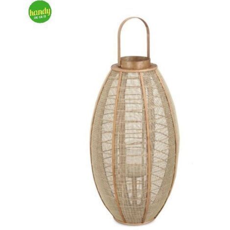Lanterna Hamir Ovale Bizzotto naturale h 69 cm