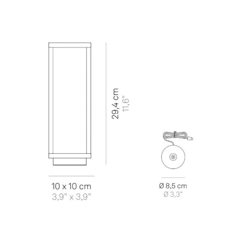 Lanterne led gris foncé à piles 2,2 w IP54 Zafferano