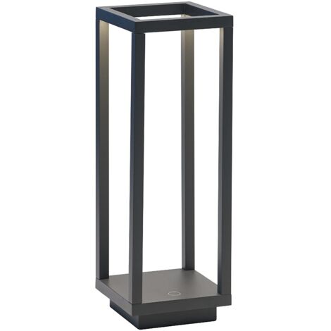 Lanterna Home Grigio Scuro a Led da 2,2w a batteria IP54 Zafferano