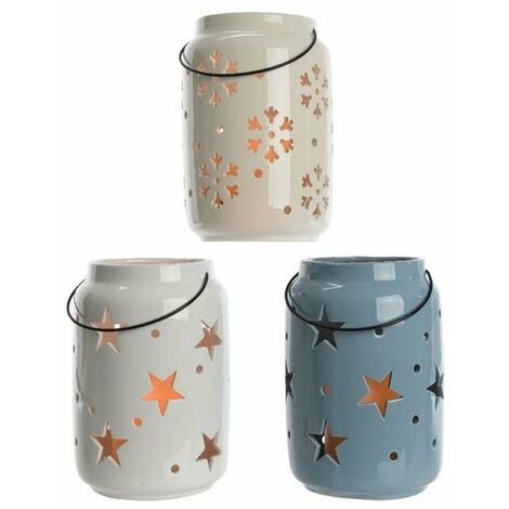 Lanterna in Ceramica Luminose Dim. 15x15x22.5 cm. Pezzo Singolo