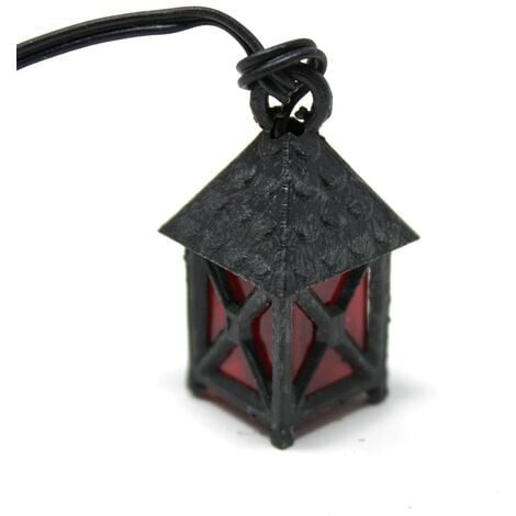 Lanterna in Plastica Luce Rossa 2,5 cm Luci per Presepe 3,5V - 11455