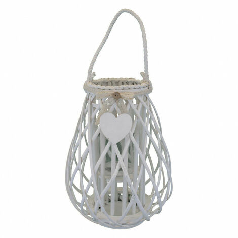 Lanterna Julie   in Vimini Bianco