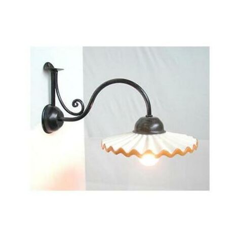 LANTERNA LAMPADA PLAFONIERA APPLIQUE DA PARETE PIATTO ANTICO CM.109x48x35 GRIGIA