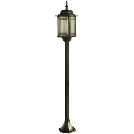 LANTERNA LAMPIONE CLOK STAND SU PALO PIANTANA ILLUMINAZIONE VIALE GIARDINO 26103