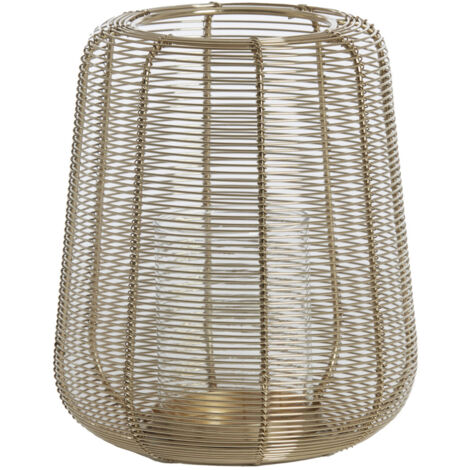 Lanterna Light & Living ADETA dorata con vetro – Ø18x21 cm.
