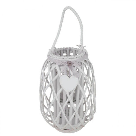 Lanterna Lison   in Vimini Bianco
