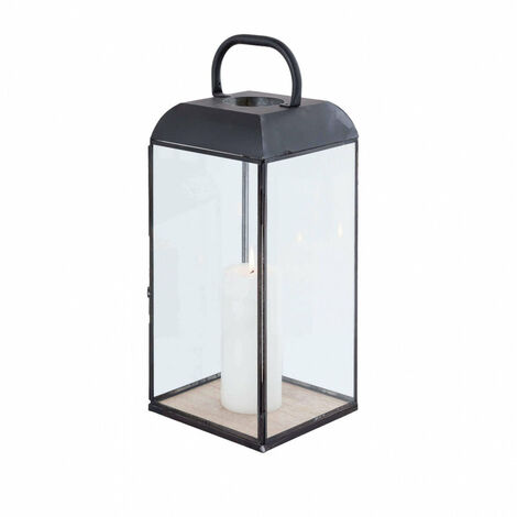 Lanterna Millicent Grande 19,5x19,5x54 h cm in Acciaio Antracite