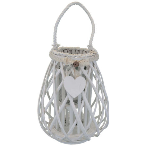 LANTERNA MIREILLE IN VIMINI BIANCO