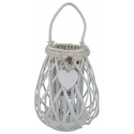 Lanterna Mireille   in Vimini Bianco