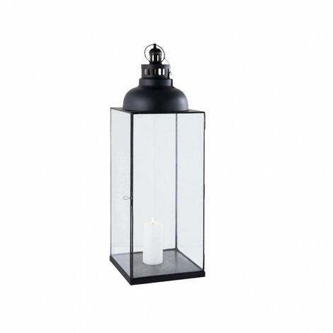 Lanterna Missie Grande 29x29x89 h cm in Acciaio Antracite