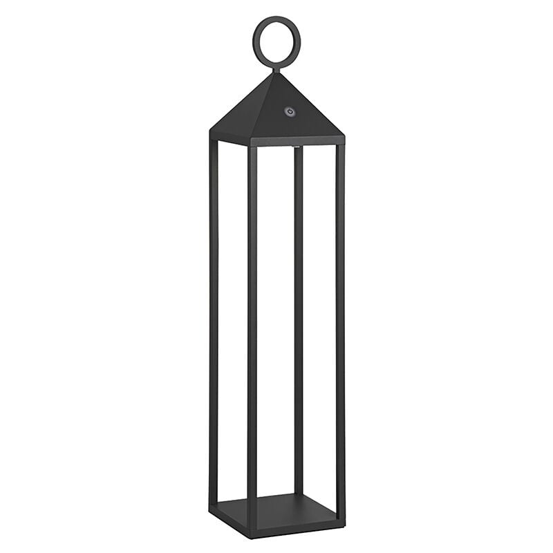 Lanterne Pic Nic led moderne 2,2 w IP54 rechargeable et dimmable h. 67 cm anthracite