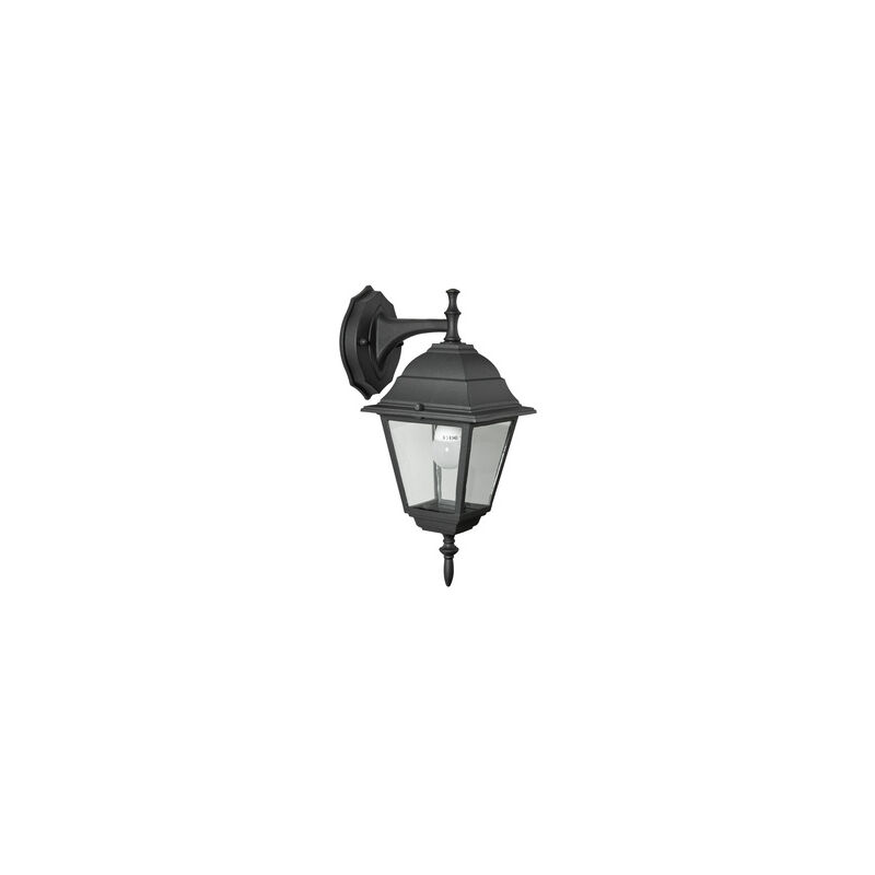 Lanterna Lampada Applique New York Con Braccio Nero Cm. 35h
