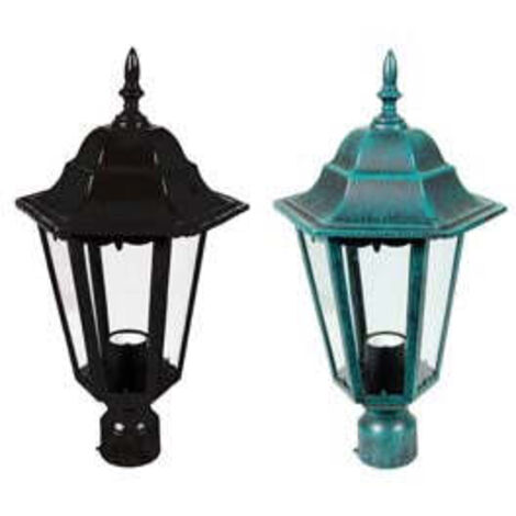 Lanterna Per Palo Mm.60 Modello Berlino - 100w IP44 mm.230x230x341h. nero