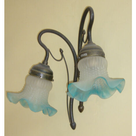 LANTERNA PLAFONIERA LAMPADA APPLIQUE FIABA A 2 LUCI CM.28X25X63