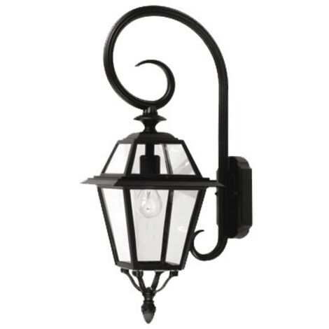LANTERNA PRAGA ERMES A MURO CON BRACCIO PENDENTE LANTERNE ILLUMINAZIONE CM33x70H