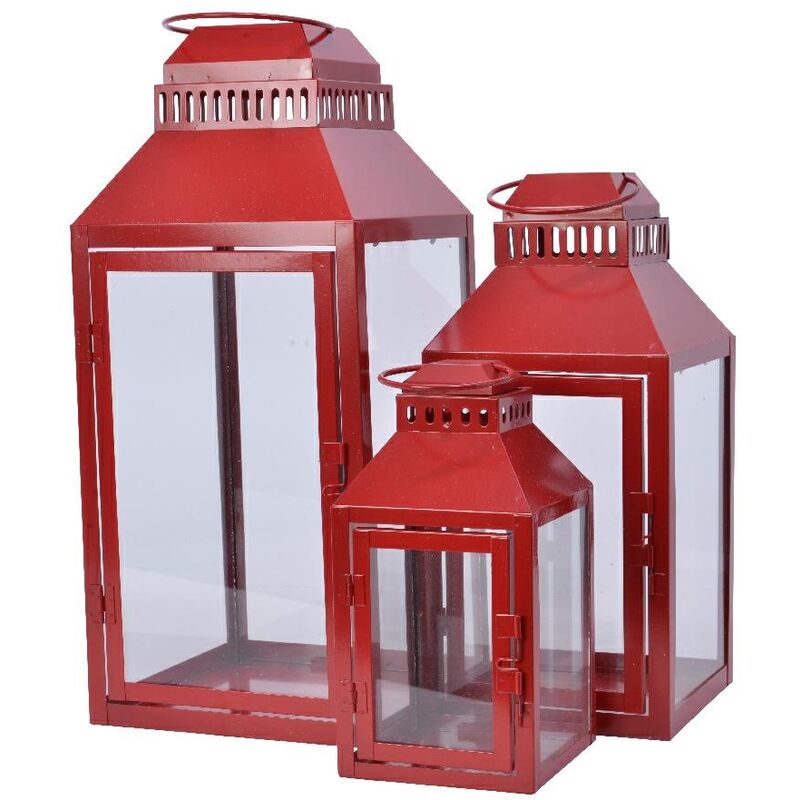 Lanterna Rossa S 12x12x24cm