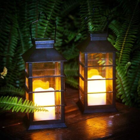 Lanterna solare a LED, candela senza fiamma, candela da giardino, lanterna solare per esterni