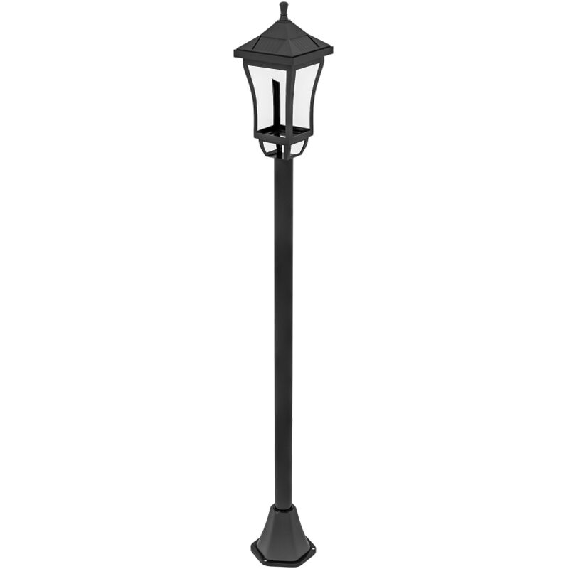 Lanterna solare da giardino, 127 cm, lampada da giardino con luce LED bianca fredda, sensore di luce, impermeabile IP44