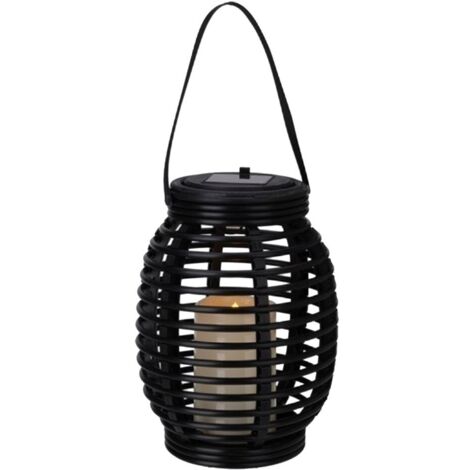 LANTERNA SOLARE IN PLASTICA colore nero