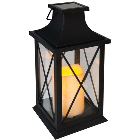 Lanterna solare nera H28cm - Atmosphera créateur d'intérieur