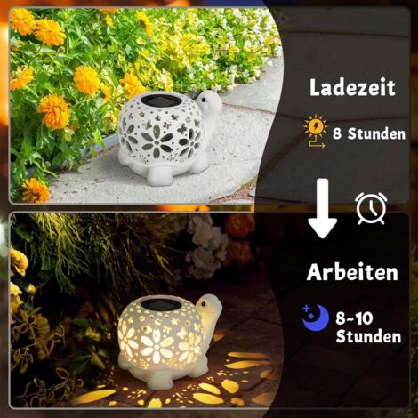 Lanterna solare per esterni - Decorazione da giardino a forma di tartaruga - Lanterna solare a LED per esterni - Decorazione per balcone, cortile, terrazza, regalo di Natale per moglie e mamma