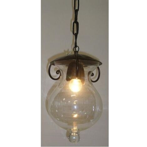 LANTERNA SOSPESA A CATENA GOCCIA D.15 LAMPADE LAMPIONE APPLIQUE LANTERNE