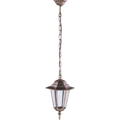 Lanterna sospesa esterna Kaja Standard K-5009H E27 IP44 nero oro