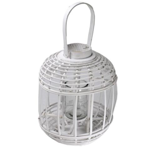 Lanterna vimini bianco