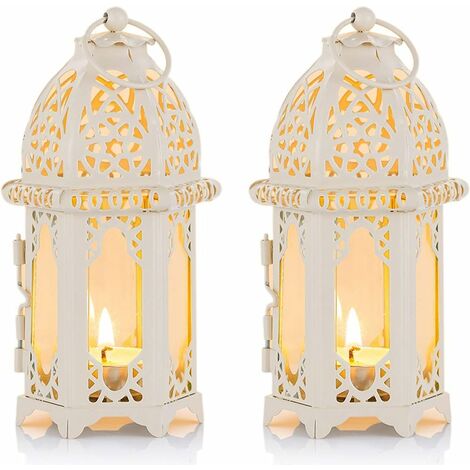 JHY DESIGN Set de 2 lanternes à Bougie décoratives, 25cm de Haut