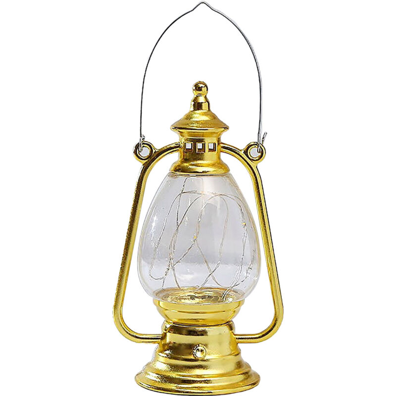 Lanterne à bougie électronique LED rétro créative en forme de poney, ambiance nostalgique, lampe à pétrole décorative, lanterne à vent