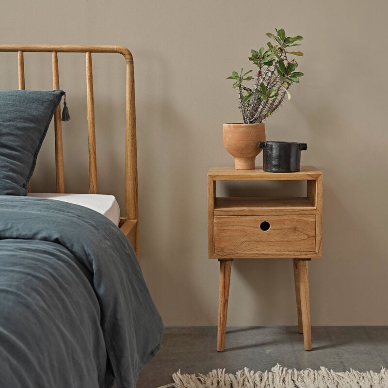 Table de chevet en mindi massif