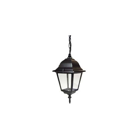 Lanterne avec chaîne modèle New York - 60w IP44 mm.150x150x970h. couleur noire