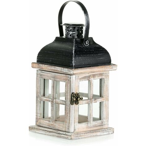 JHY DESIGN Lanterne à Bougie décorative de 36,8 cm de Haut, Style Vintage,  bougeoir en métal pour intérieur et extérieur, événements, fêtes et