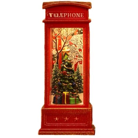 Lanterne boule à neige pour cabine téléphonique, ornement lumineux de noël pour Bar KTV, décoration d'arbre