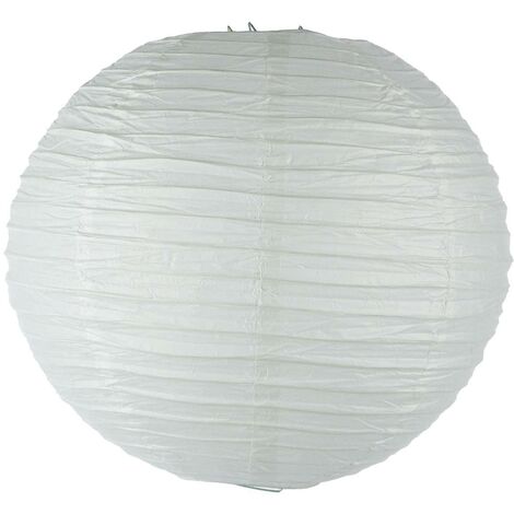 Lanterne boule papier blanc D35cm - Atmosphera créateur d'intérieur