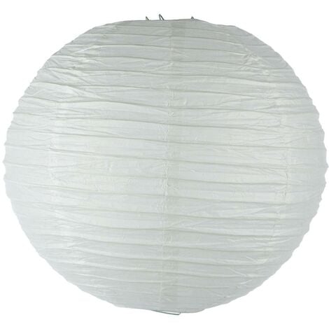 Lanterne boule papier blanc D35cm - Atmosphera créateur d'intérieur - Blanc