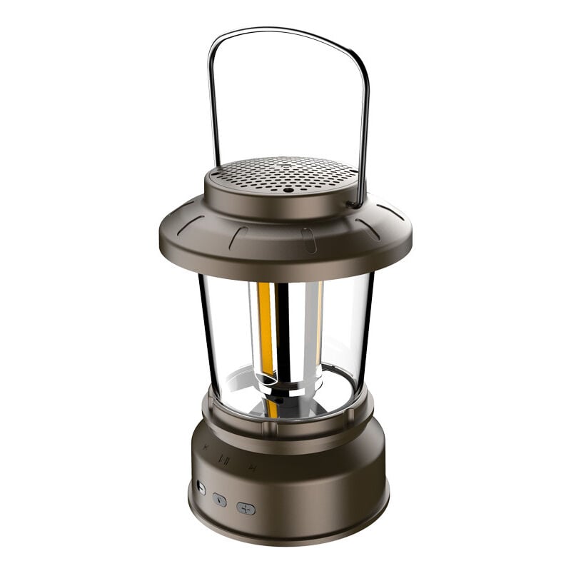 Lanterne Camping led , Lampe Camping Rechargeable avec Parleur Bluetooth, Batterie Externe de Secours 4000mAh,Portable Lumière de Camping Étanche