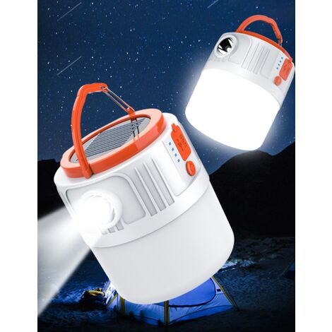 Lanterne Camping LED, Lampes Rechargeable avec 6 Modes d'Éclairage, Alimentation de Secours, Imperméable Lumières pour Tente, Camping, Pêche, Randonnée