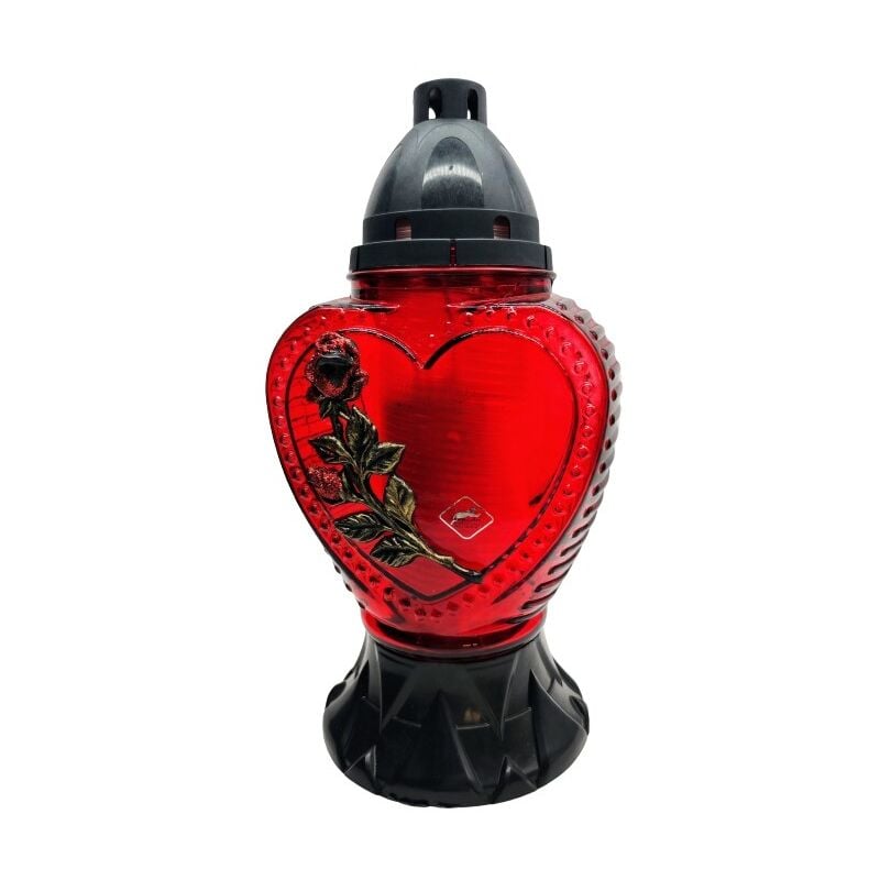 Lanterne Coeur L-2380 / Neuf Décoré / Rouge /1 Pièce