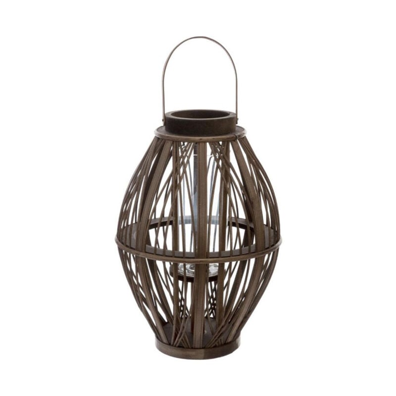 Atmosphera - Lanterne Déco en Rotin 'Tressée' 39cm Marron